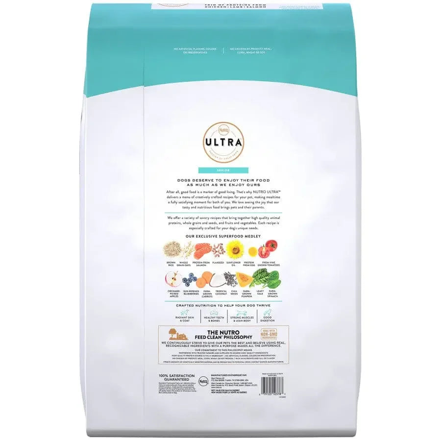 Nutro Products Ultra High Protein Senior Dry Dog Food Chicken, Lamb, and Salmon, 30 lb Nutro