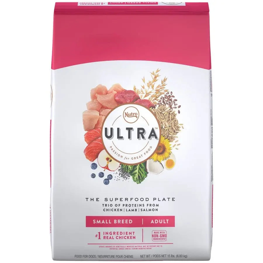 Nutro Products Ultra High Protein Small Breed Adult Dry Dog Food Chicken, Lamb, and Salmon Nutro