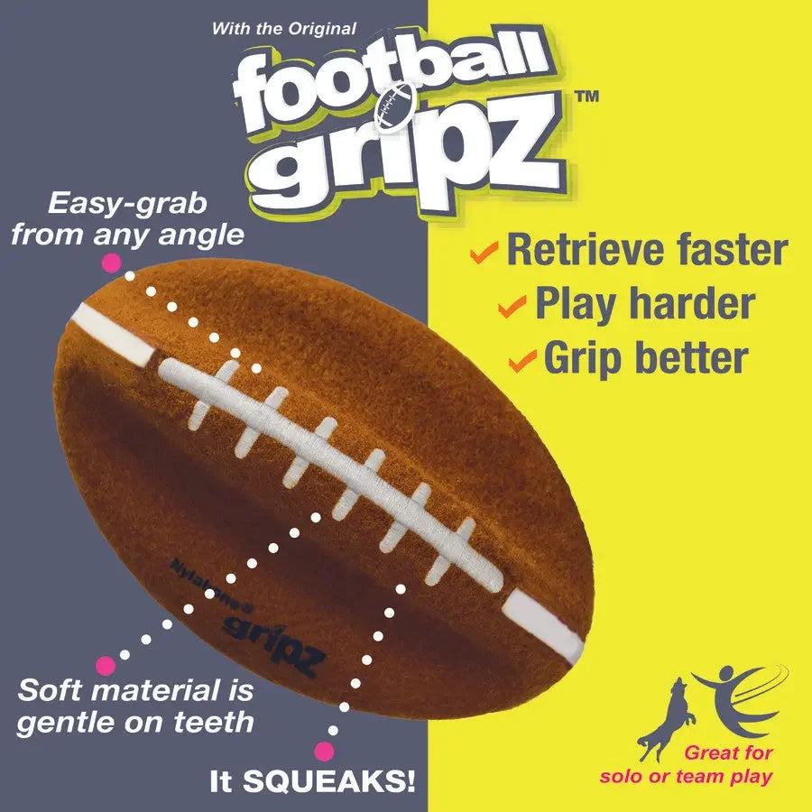 Nylabone Power Play Dog Football Gripz Nylabone