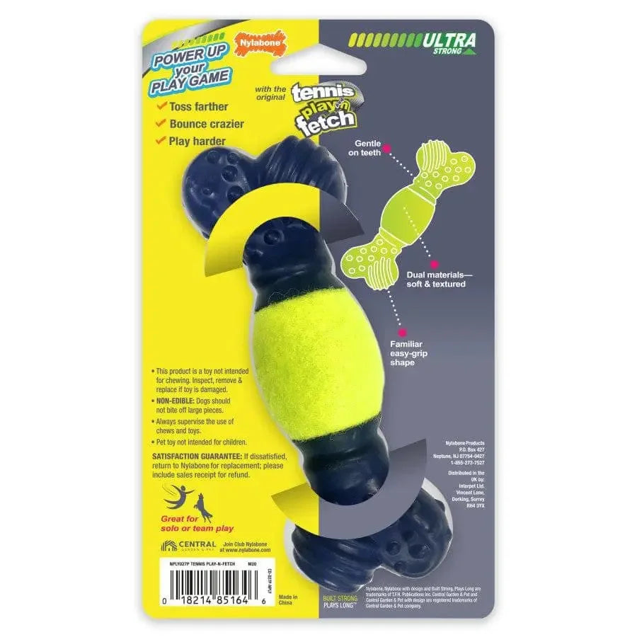 Nylabone Power Play Tennis Play 'n Fetch Interactive Dog Toy Play 'n Fetch Nylabone