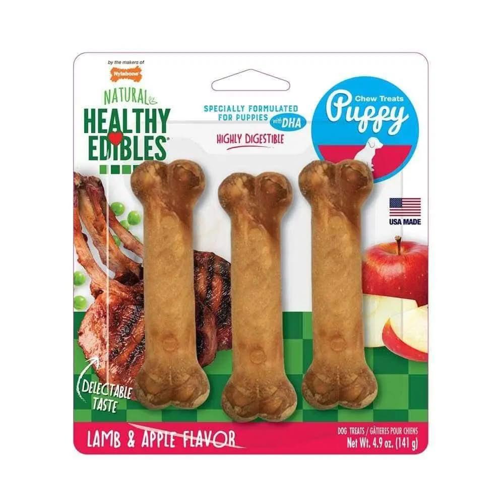 Nylabone® Healthy Edibles® Lamb & Apple Flavor Long Lasting Puppy Chews Treats Regular Up to 25 Lbs Nylabone®