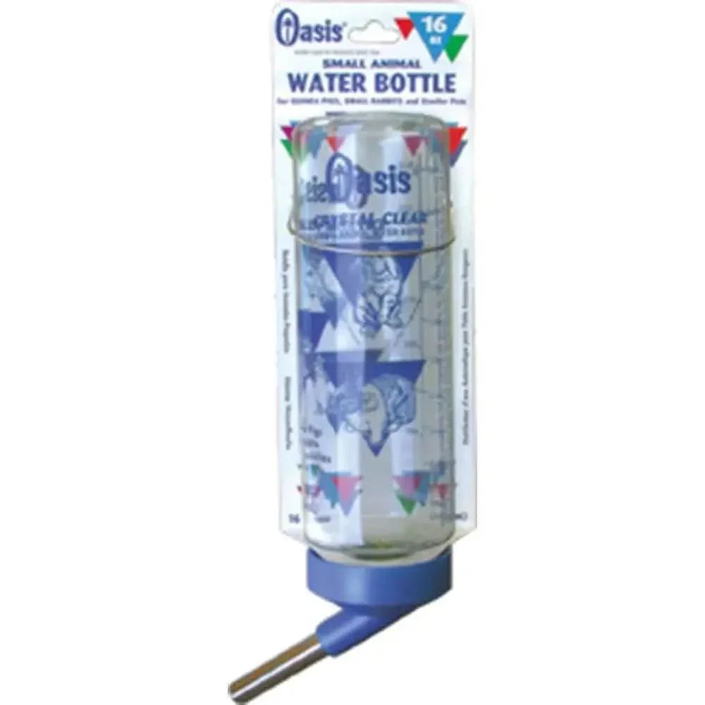 Oasis Crystal Clear Water Bottle for Small Animals Clear 16 oz Oasis