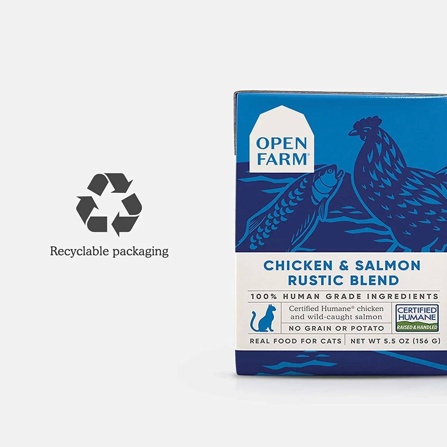 Open Farm® Chicken & Salmon Rustic Blend Wet Cat Dog Food case of 12 Open Farm