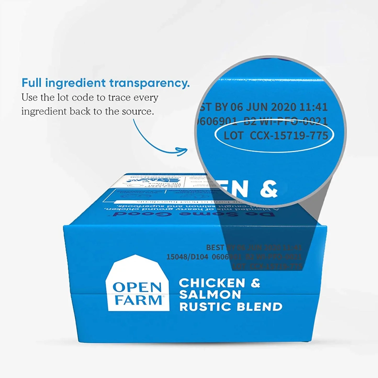 Open Farm® Chicken & Salmon Rustic Blend Wet Cat Dog Food case of 12 Open Farm