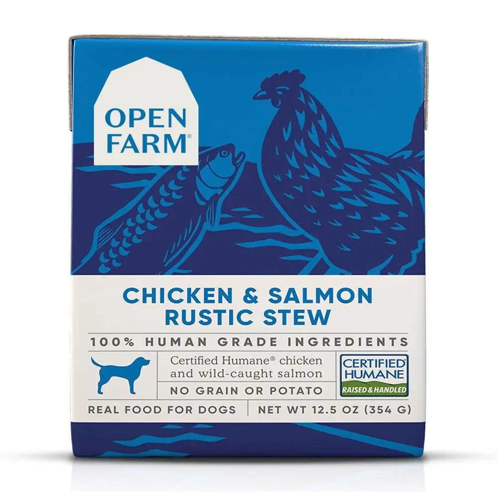 Open Farm® Chicken & Salmon Rustic Blend Wet Cat Dog Food case of 12 Open Farm