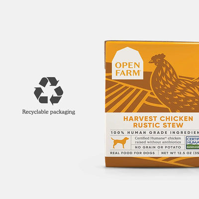 Open Farm® Harvest Chicken Rustic Stew Wet Dog Food 12.5oz case of 12 Open Farm