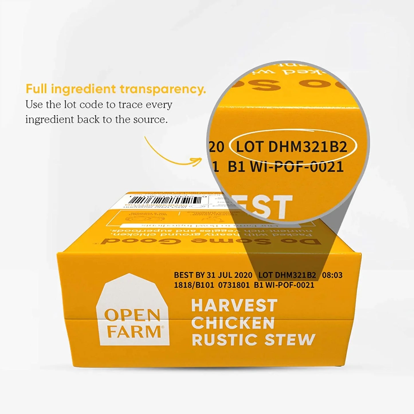 Open Farm® Harvest Chicken Rustic Stew Wet Dog Food 12.5oz case of 12 Open Farm