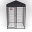 Outdoor Dog Kennel, Lockable Pet Playpen Crate, Welded Wire Steel Fence 4'x4'x6' Lucky Dog