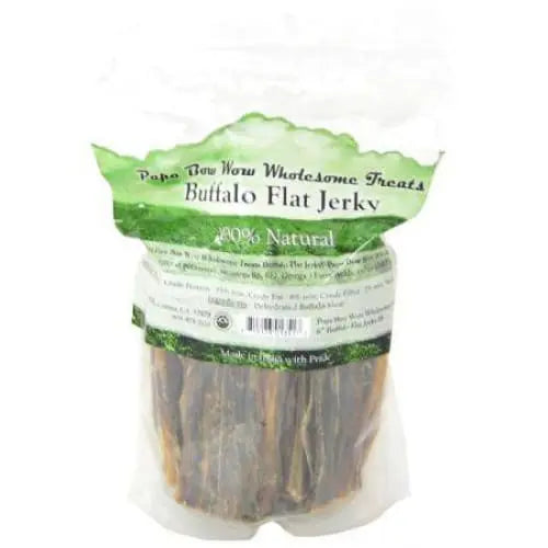 Papa Bow Wow Buffalo Flat Jerky - 6" Long Papa Bow Wow