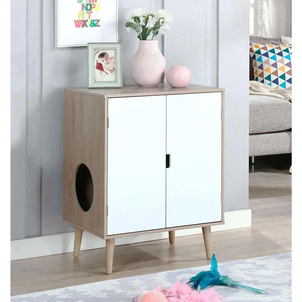 Penn-Plax Cat Walk Furniture: Contemporary Home Cat Litter Hide-Away Cabinet Penn-Plax
