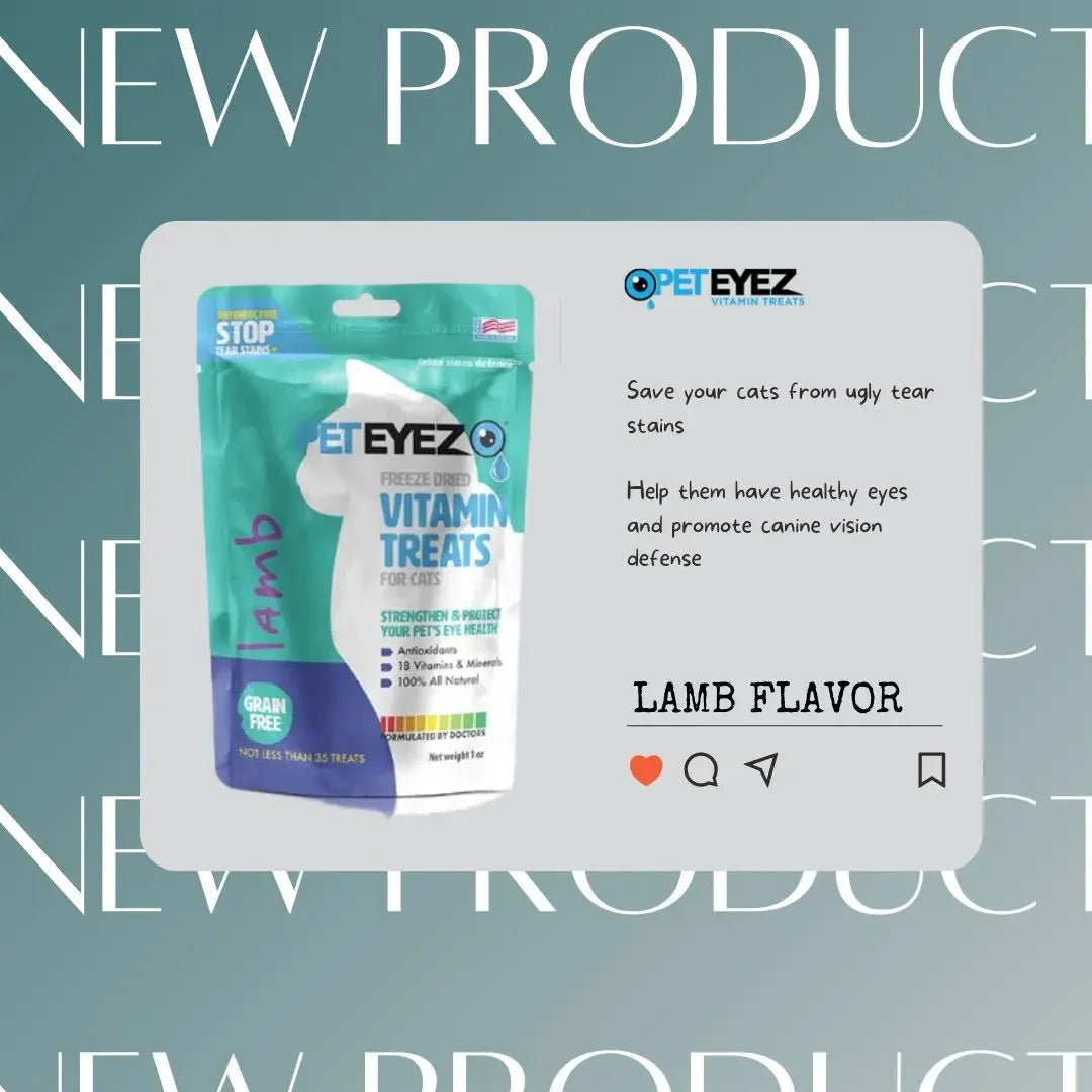 Pet Eyez Vitamin Treats for Cats  Lamb Flavor Pet Eyez