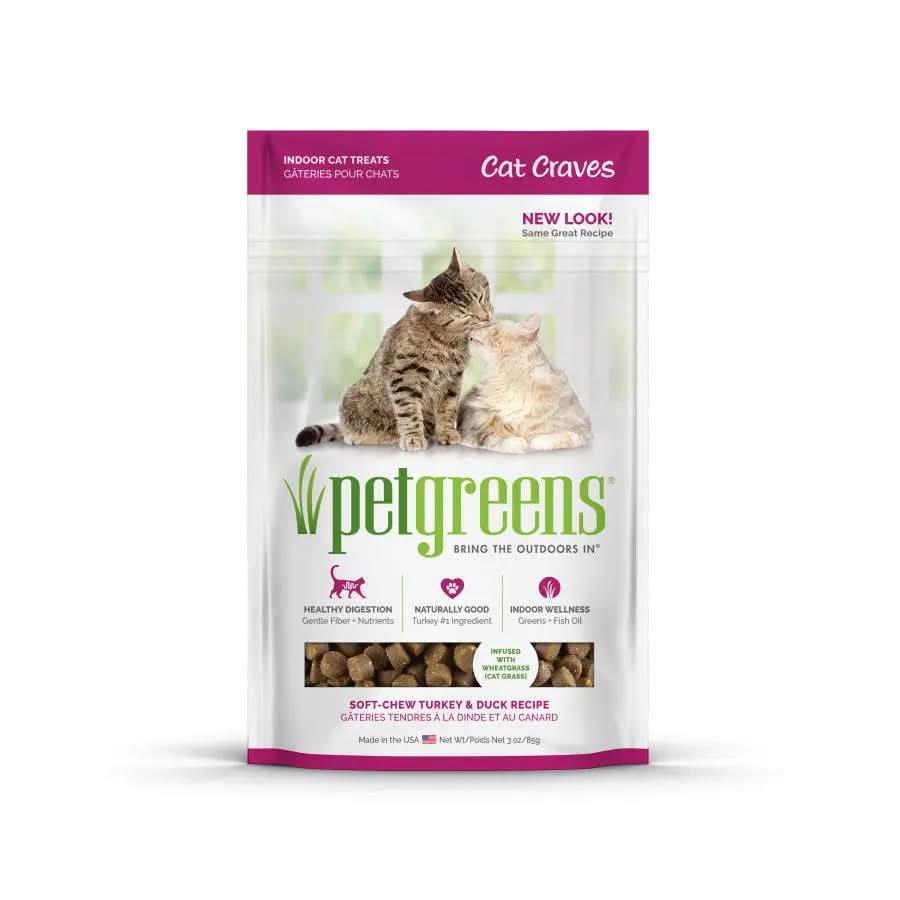 Pet Greens Cat Craves Semi-Moist Cat Soft Treat Turkey & Duck 3 oz Pet Greens CPD