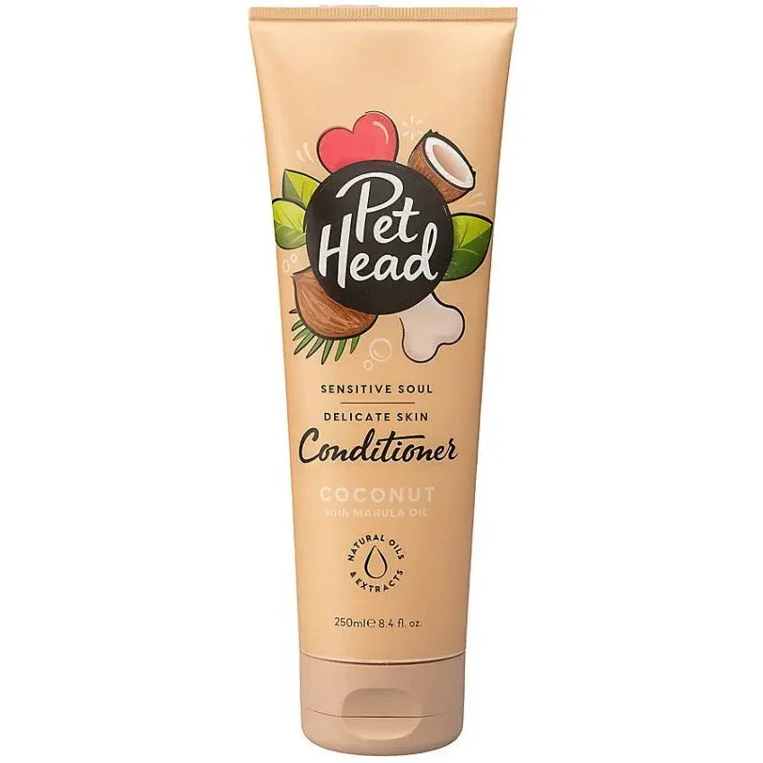 Pet Head Sensitive Soul Delicate Skin Conditioner for Dogs Coconut with Marula Oil Pet Head