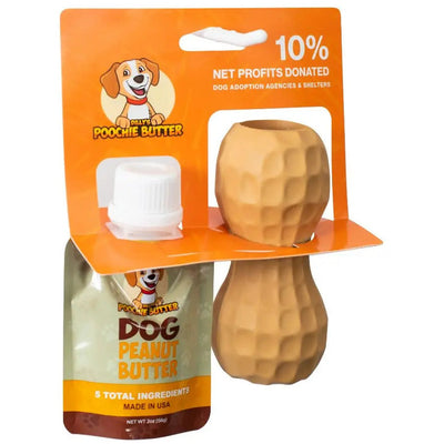 Poochie Butter 2oz Squeeze Pack + Medium Toy Filler Poochie Butter