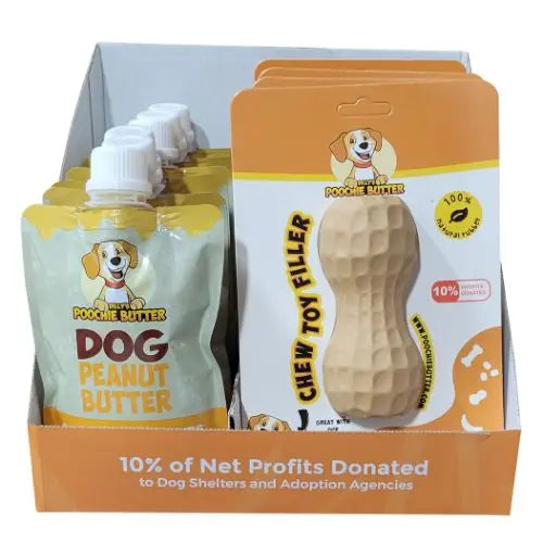Poochie Butter 2oz Squeeze Pack + Medium Toy Filler