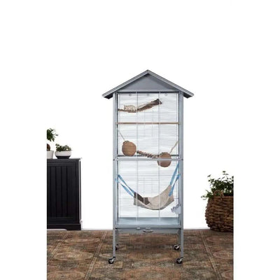 Prevue Pet Products Charming Aviary Flight Bird Cage Pearl Grey Prevue Pet CPD