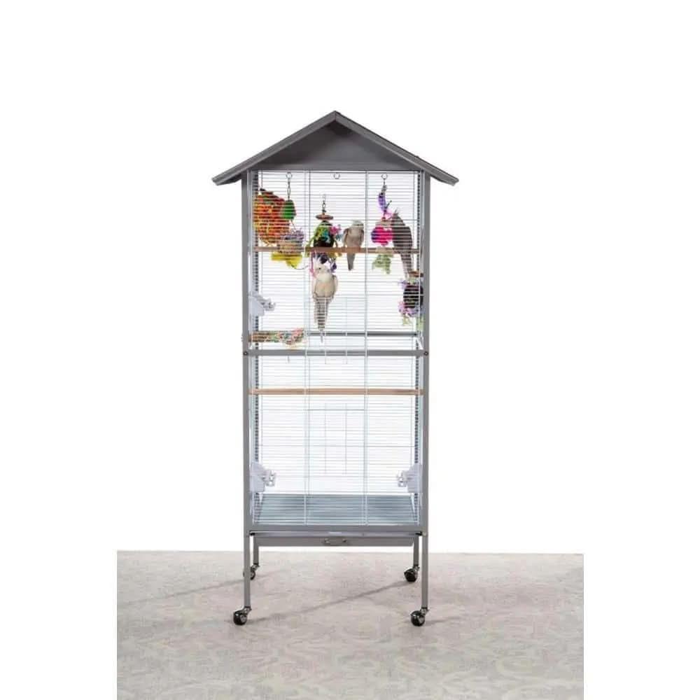 Prevue Pet Products Charming Aviary Flight Bird Cage Pearl Grey Prevue Pet CPD