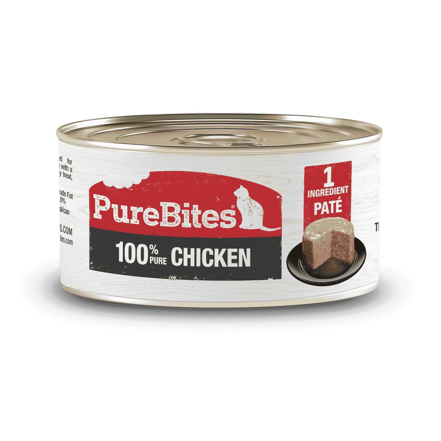 PureBites 100% Chicken Pure Protein Pate Cat Food 12 / 2.5 oz Pure Treats
