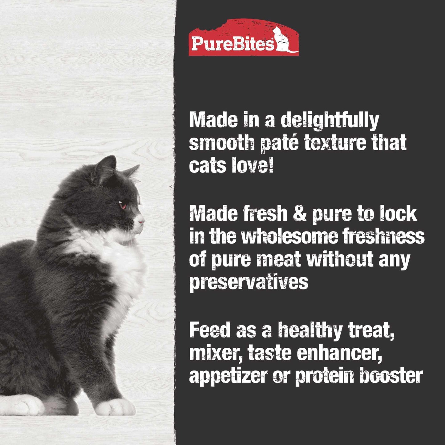 PureBites 100% Chicken Pure Protein Pate Cat Food 12 / 2.5 oz Pure Treats