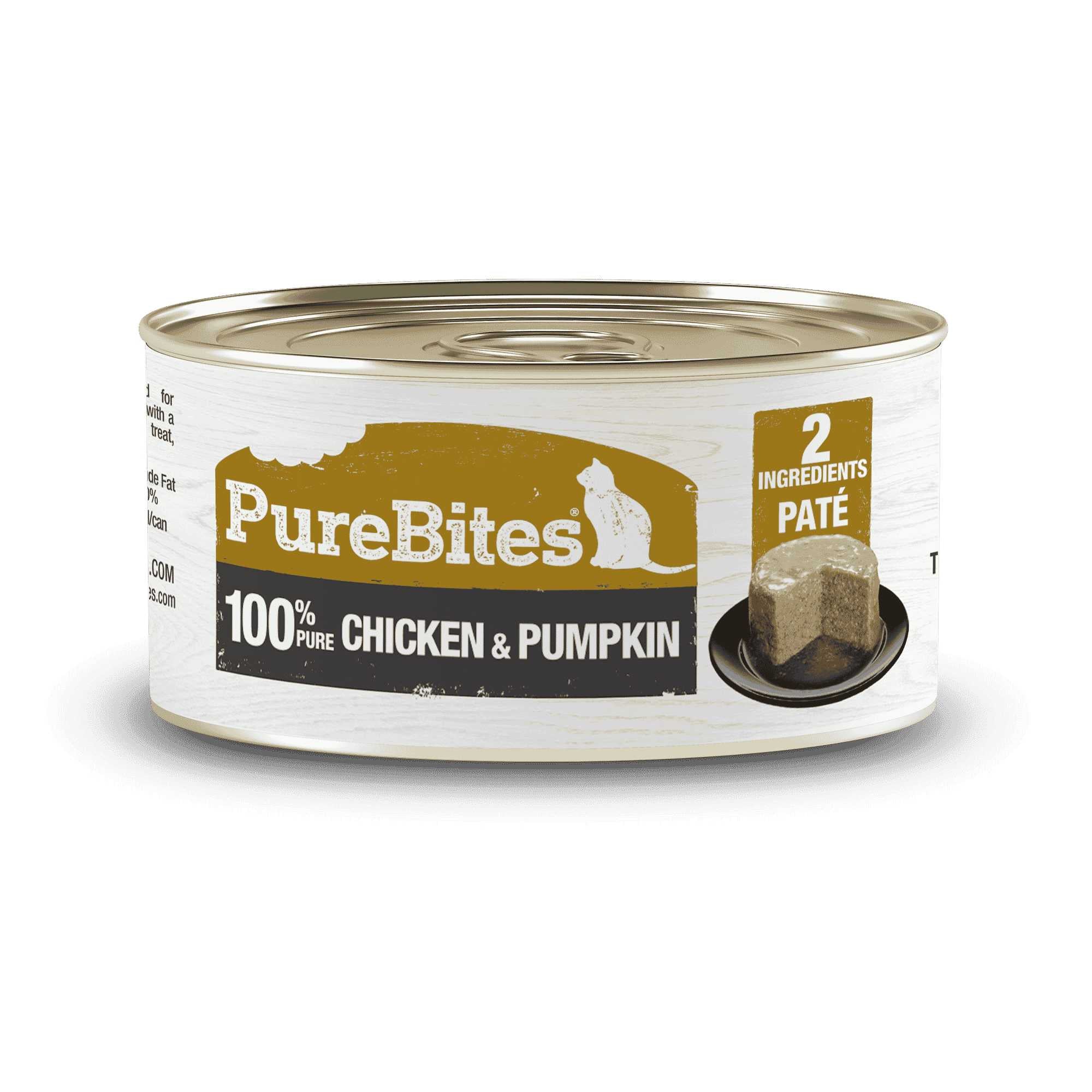 PureBites 100 Pure Chicken Pumpkin Pure Protein Pate Cat Food