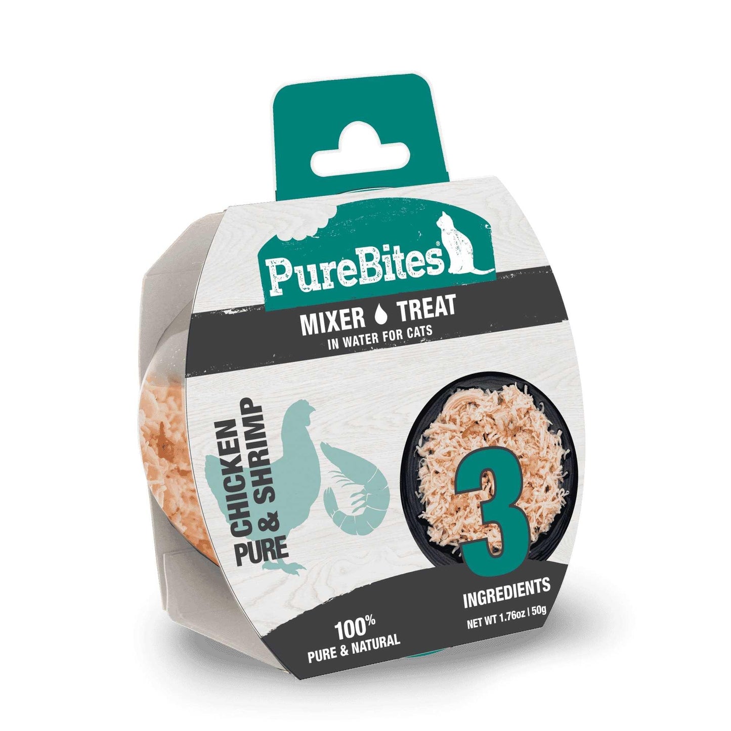 PureBites Mixers Chicken Breast & Wild Ocean Shrimp in Water Cat Food 12 / 1.76 oz Pure Treats
