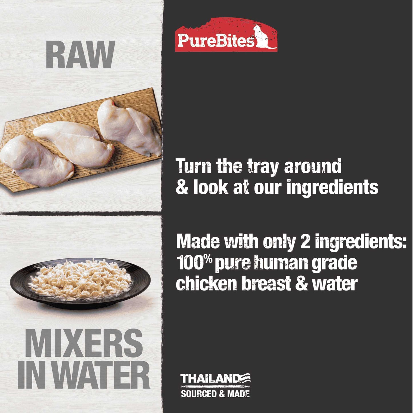 PureBites Mixers Chicken Breast in Water Cat Food  12 / 1.76 oz Pure Treats
