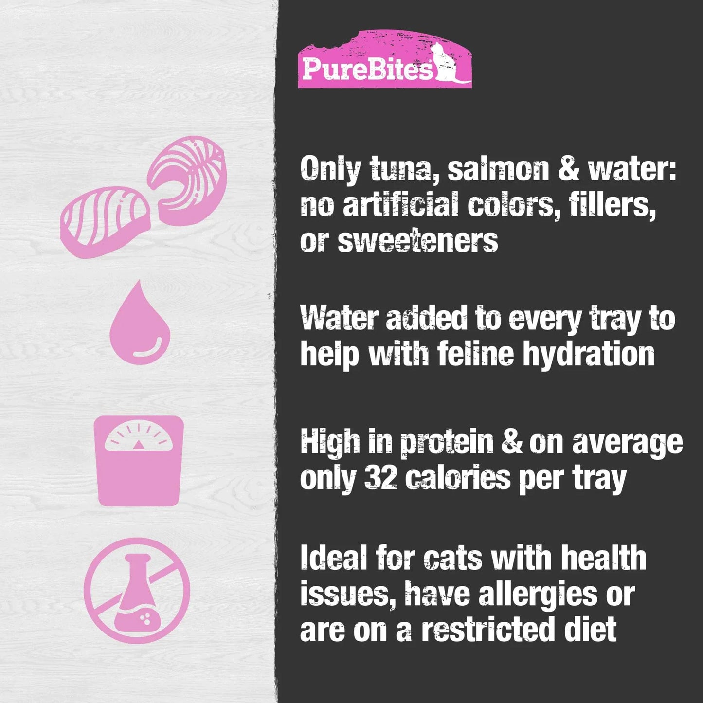 PureBites Mixers Wild Skipjack Tuna & Wild Alaskan Salmon in Water Cat Food Pure Treats