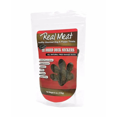 Real MeatĀ® Air-Dried Duck Neckers Dog Treats 6 Oz Real MeatĀ®