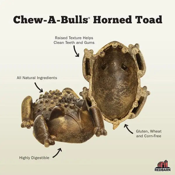 Redbarn Pet Products Chew-A-Bulls Toad Dog Treat Redbarn