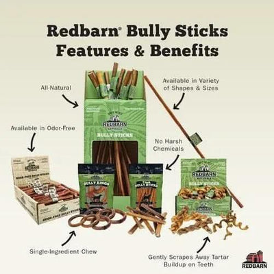 Redbarn Pet Products Odor Free Braided Bully Stick Dog Chew 20ea/7 in, 20 ct Redbarn