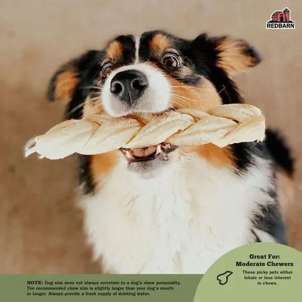 Redbarn Pet Products Puff Braid Dog Treat Redbarn