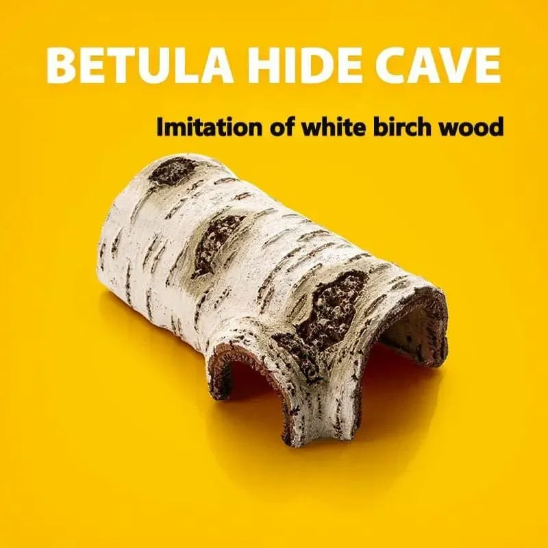 Reptile Habitat Resin Ornament Hideout Cave Bark Bend Leopard Gecko Spider Snake Turtle Talis Us