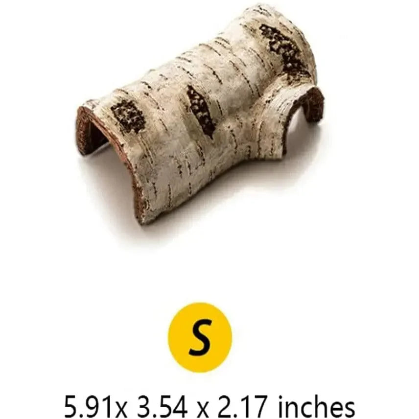 Reptile Habitat Resin Ornament Hideout Cave Bark Bend Leopard Gecko Spider Snake Turtle Talis Us