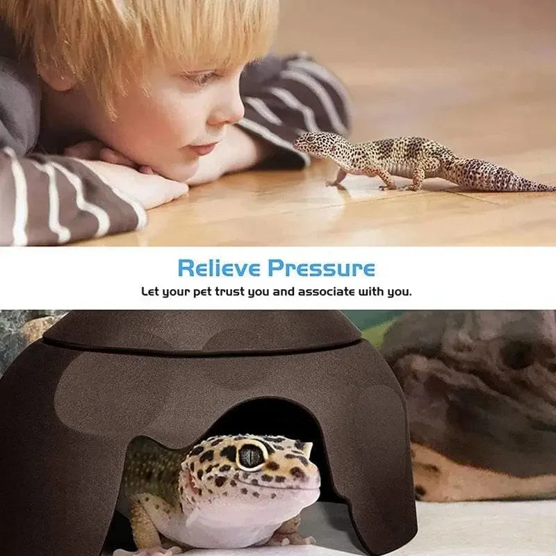 Reptile Hides Humidification Cave Damp Hideout, Suitable For Lizards Leopard Gecko Talis Us