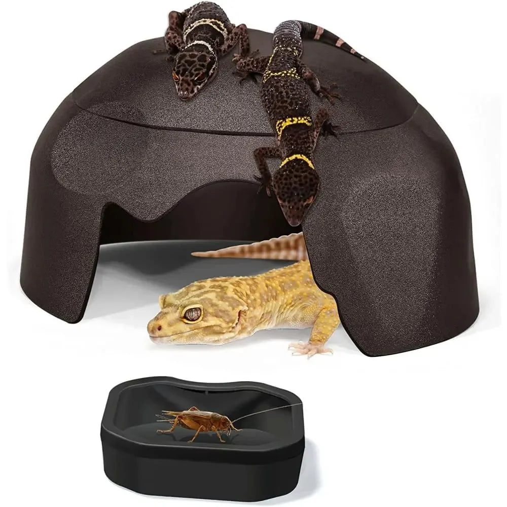 Reptile Hides Humidification Cave Damp Hideout, Suitable For Lizards Leopard Gecko Talis Us