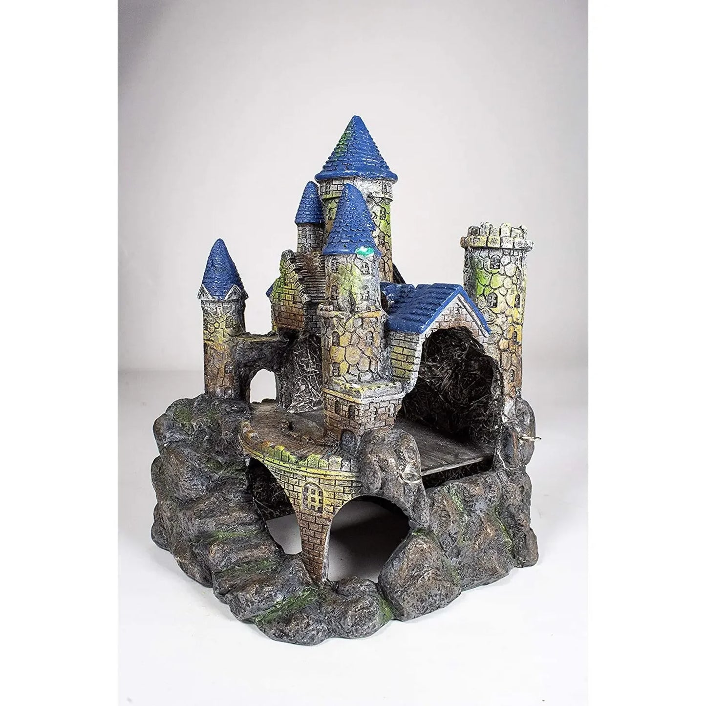 Reptology Castle Hide-Away & Lizard Lounger Bridge Reptile Habitat Decorations Reptology