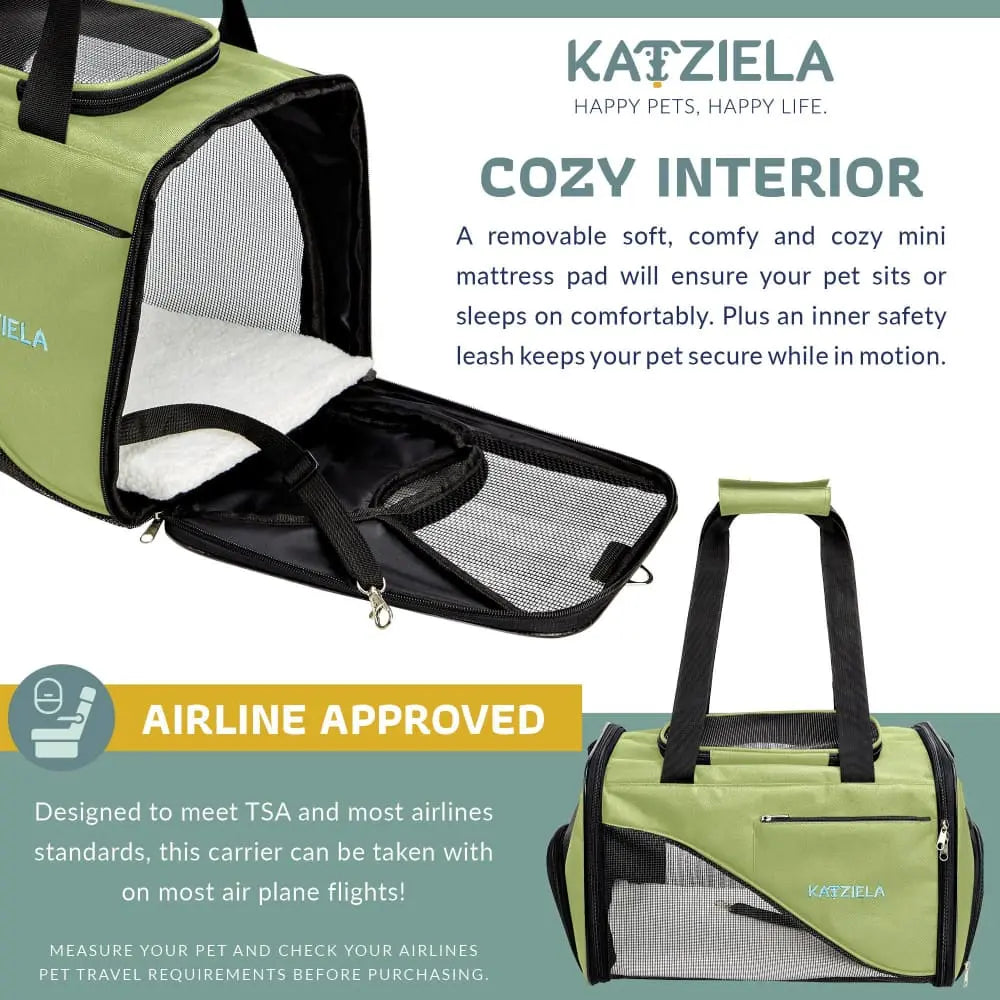 Safari Sleeper Carrier Pet Travel Bag for Cat and Dog Katziela