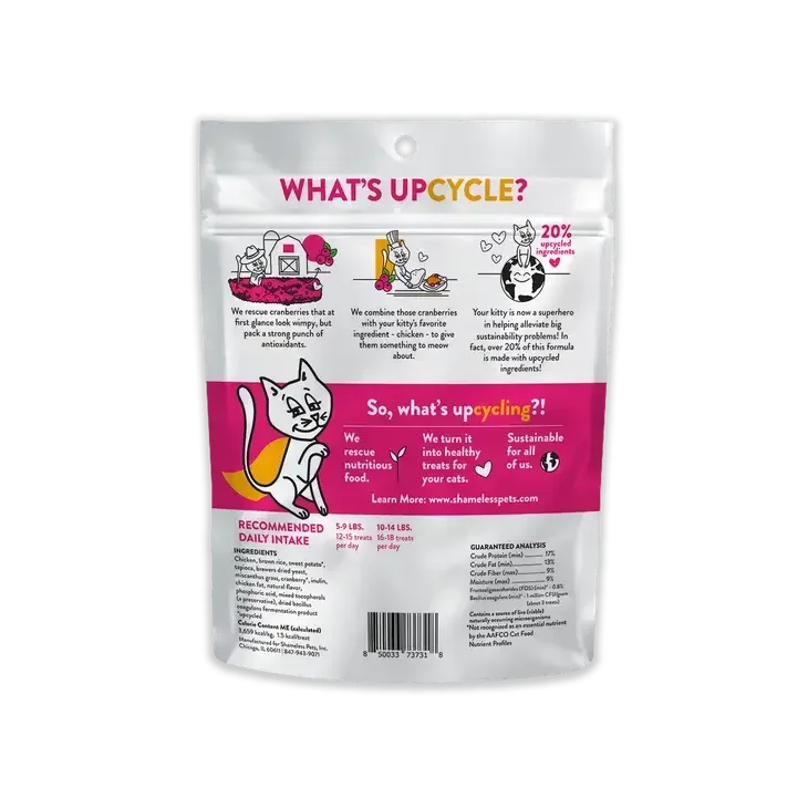 Shameless Pets Cran U Say Chicken Crunchy Cat Treats Shameless Pets