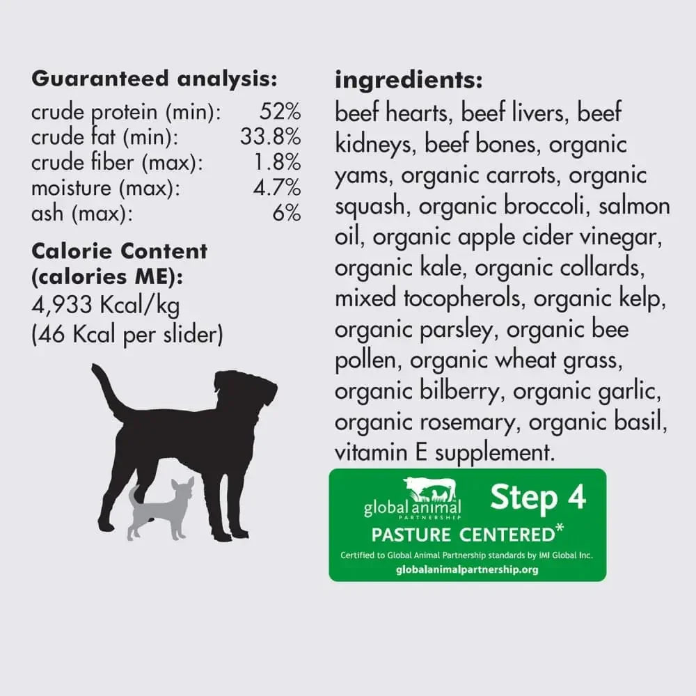 Smallbatch Pets Freeze-Dried Premium Raw Food Diet for Dogs, Beefbatch Sliders Dog Food Smallbatch Pets