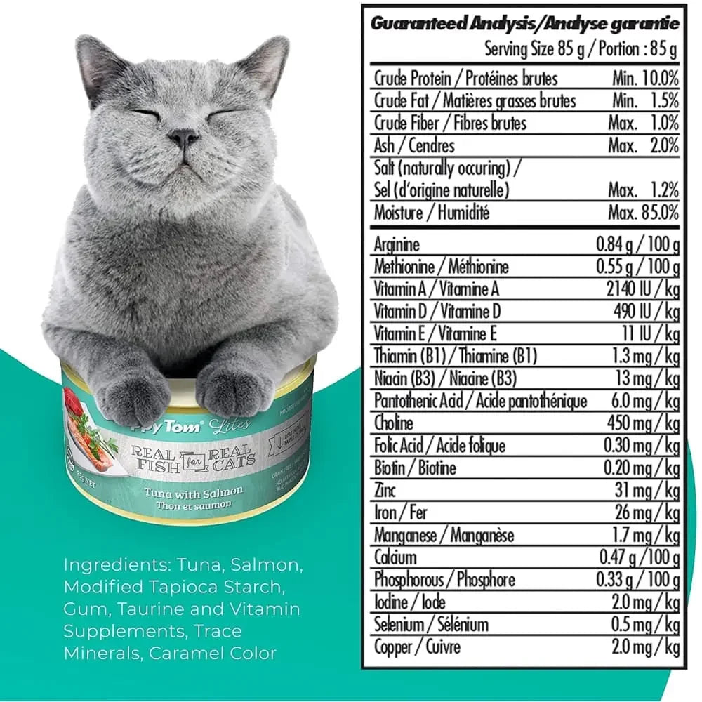 Snappy Tom Lites Tuna with Salmon Canned Cat Food Snappy Tom