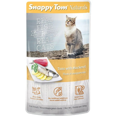 Snappy Tom Naturals Tuna with Mackerel Wet Cat Food 12/3.5oz Snappy Tom