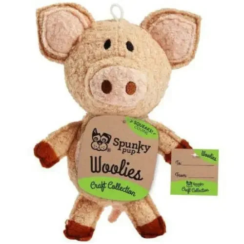 Spunky Pup Woolies Pig Dog Toy Spunky Pup