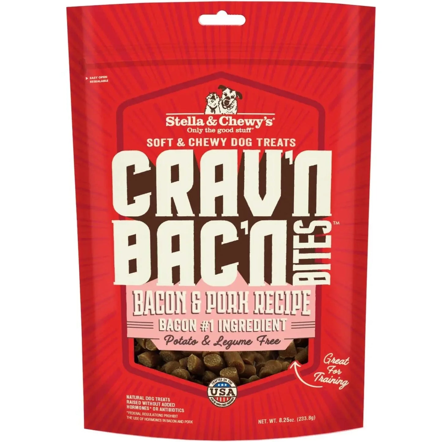Stella & Chewys Dog Crav'N Bacon Bites Pork 8.25Oz Stella & Chewy's