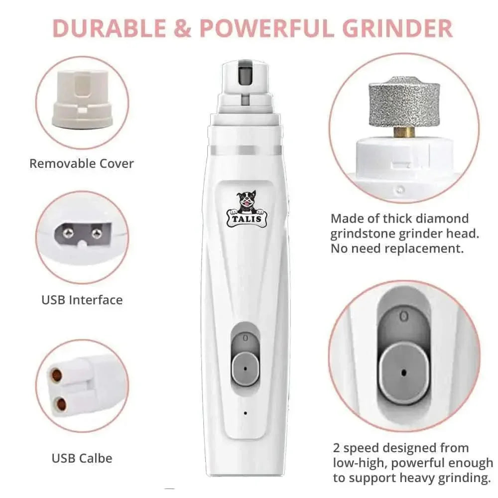 Talis Dog Nail Grinder and Electric Trimmer Hair Clippers Nail Kit for Cats, Dogs, Rabbits, Birds Talis Us