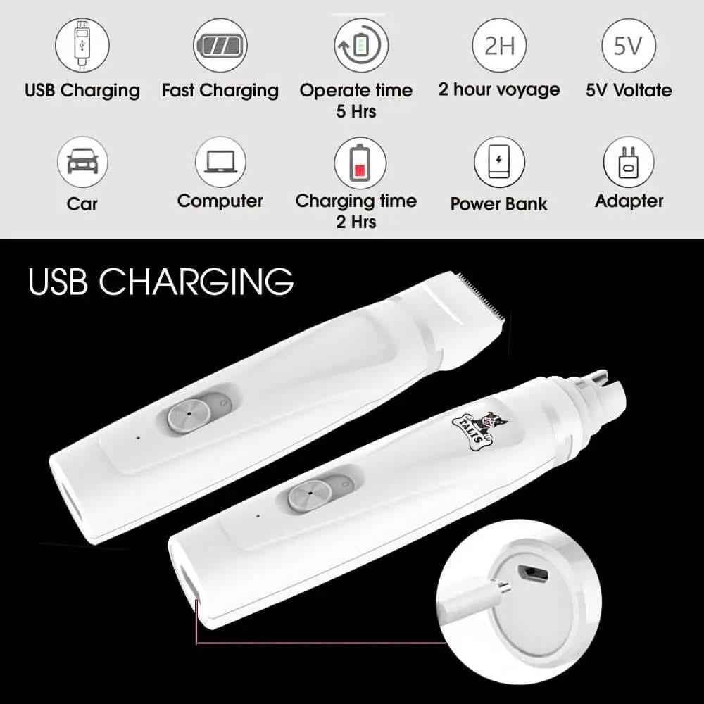 Talis Dog Nail Grinder and Electric Trimmer Hair Clippers Nail Kit for Cats, Dogs, Rabbits, Birds Talis Us