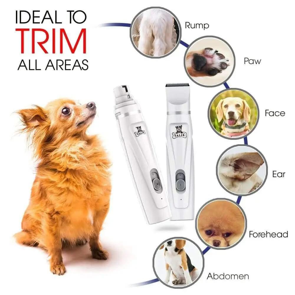 Talis Dog Nail Grinder and Electric Trimmer Hair Clippers Nail Kit for Cats, Dogs, Rabbits, Birds Talis Us