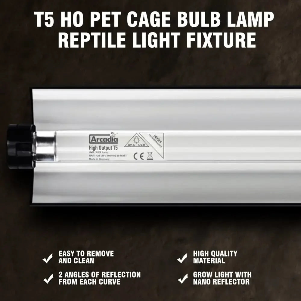 Talis ReptiSun 10.0 UVB Lamp for Terrariums T5 High-Output UV-B Bulb with Nano-Reflectors for Pet Talis Us Reptile