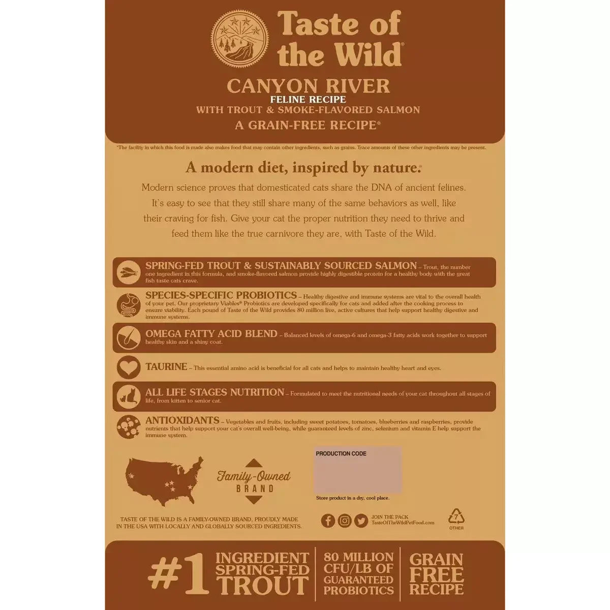 Taste of the Wild® Canyon River® Grain Free Feline With Trout & Smoked Salmon Recipe Cat Food Taste of the Wild®