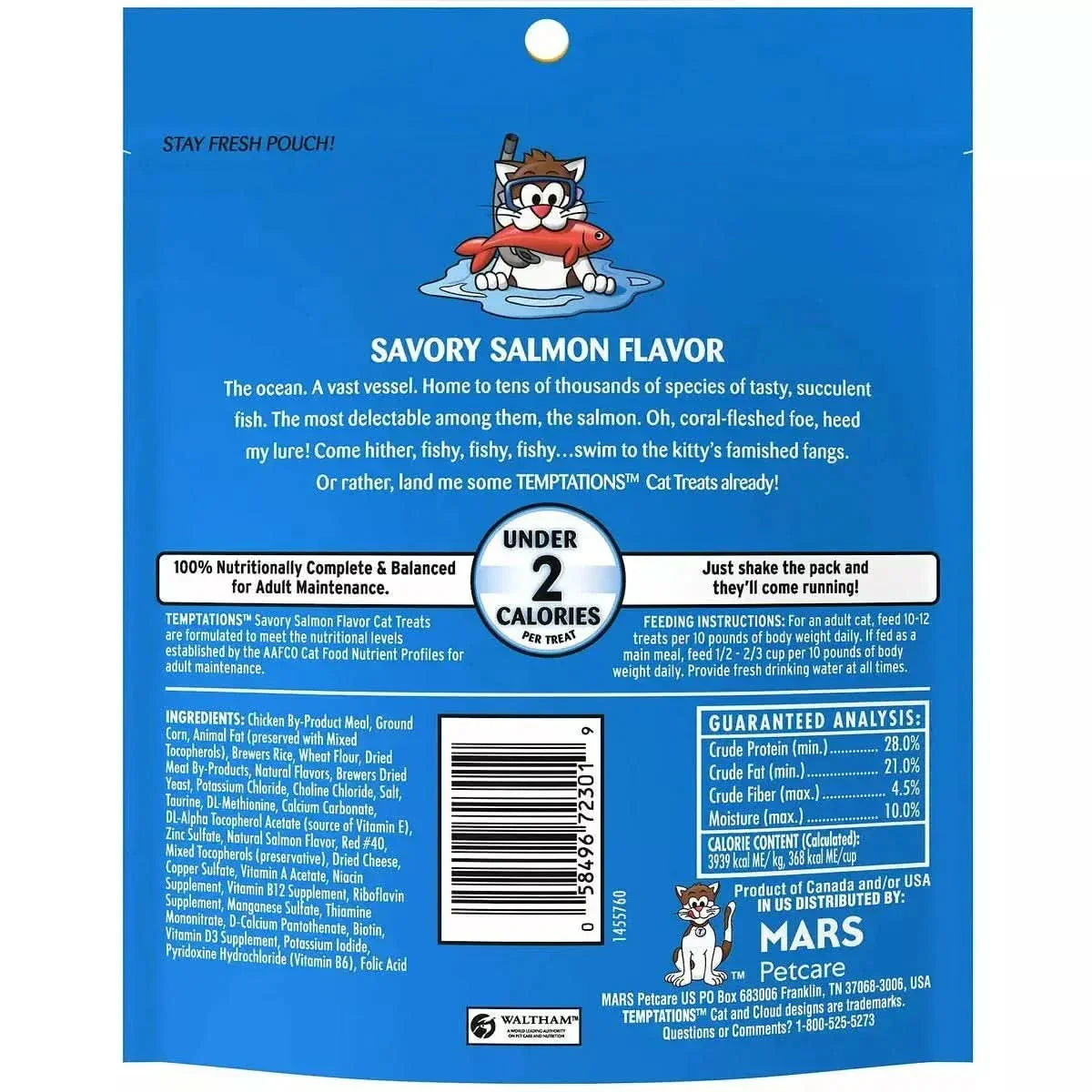 Temptations Savory Salmon Flavor Cat Treat Temptations