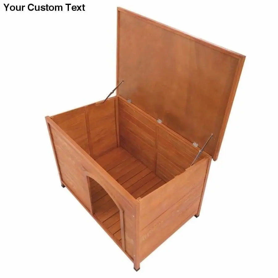 Tenozek Wood Pet Dog House Shelter Large Kennel Weather Resistant Wood Talis Us